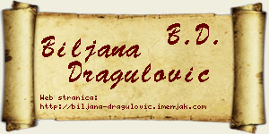 Biljana Dragulović vizit kartica